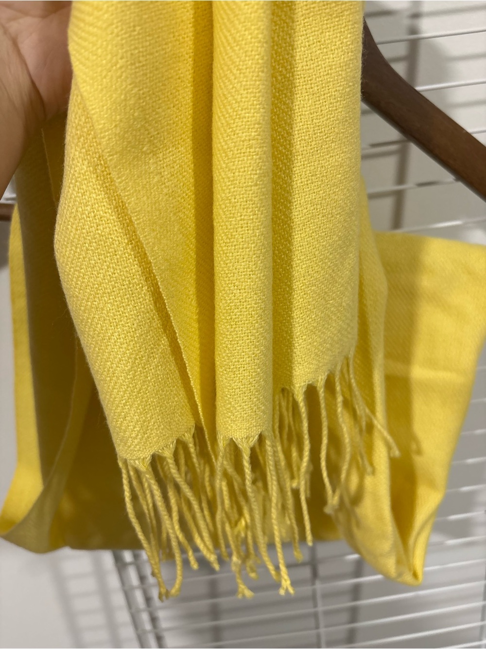Sunshine Fringe Scarf - Bright Yellow Women’s Wrap